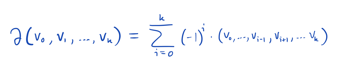 formula for the boundary of a simplex