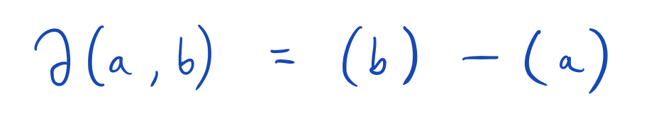 formula for the boundary of a 1-simplex