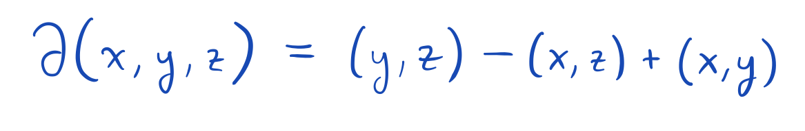 formula for the boundary of a 2-simplex